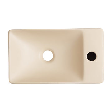Felix 15 in. W x 8 in. D Modern Wall Mounted Rectangular Ceramic Mini Sink